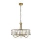 Berenice 5 light pendant  - brass and glass