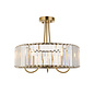Berenice 3 light semi  flush - brass and glass
