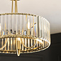 Berenice 3 light semi  flush - brass and glass