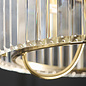 Berenice 3 light semi  flush - brass and glass