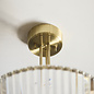 Berenice 3 light semi  flush - brass and glass