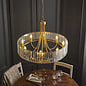 Berenice 8 light pendant  - brass and glass