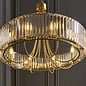 Berenice 8 light pendant  - brass and glass