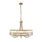 Berenice 8 light pendant  - brass and glass