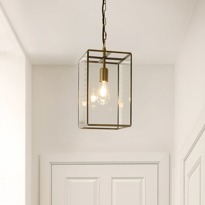 Alvo grand pendant -  brass and glass