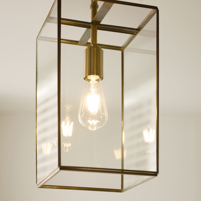 Alvo grand pendant -  brass and glass