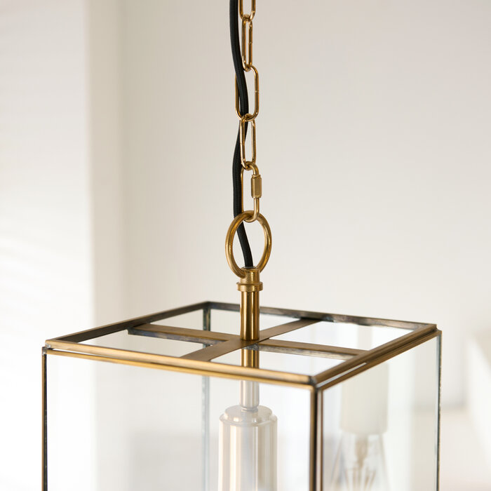Hallway Pendant Light - Alvo Grand Pendant -  Brass and Glass