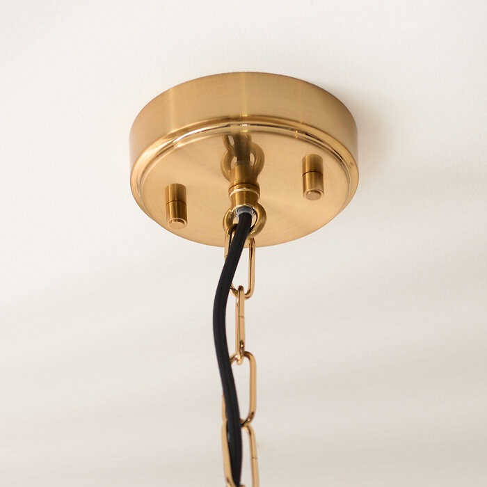 Hallway Pendant Light - Alvo Grand Pendant -  Brass and Glass