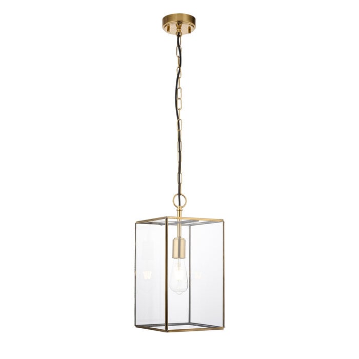 Alvo grand pendant -  brass and glass