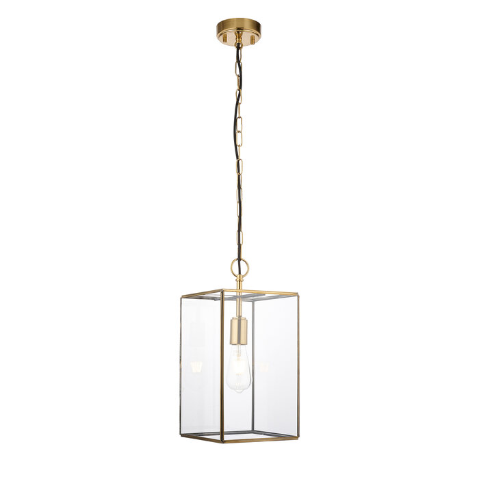 Hallway Pendant Light - Alvo Grand Pendant -  Brass and Glass