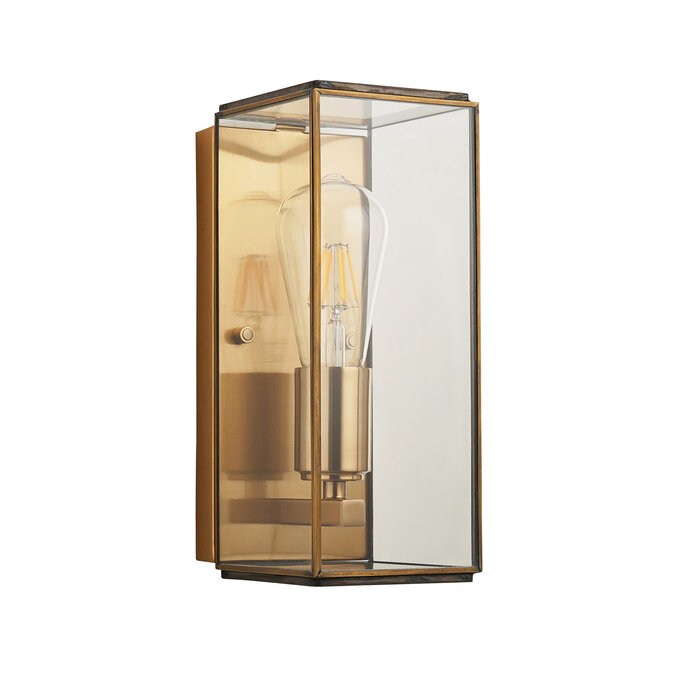 Hallway Wall Light - Alvo Wall Light - Brass  and Glass