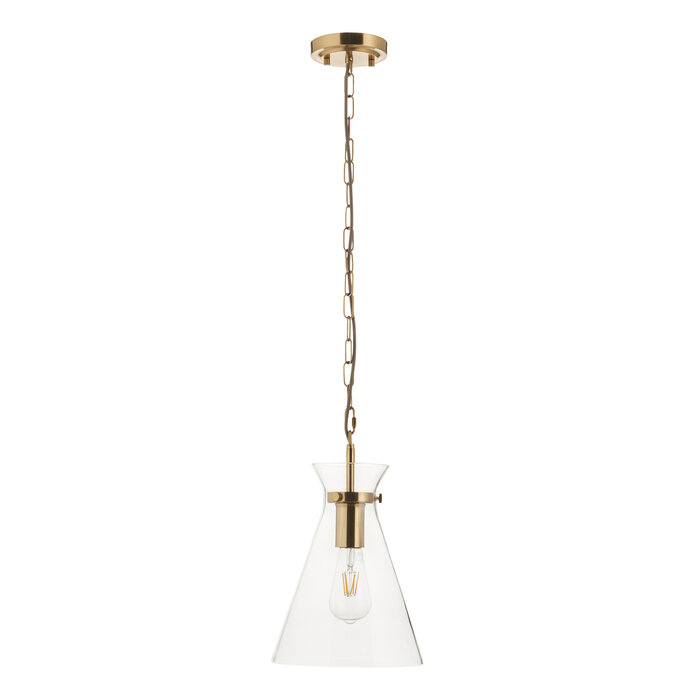 Caspia pendant - brass  and glass