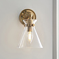 Caspia wall light - brass  and glass