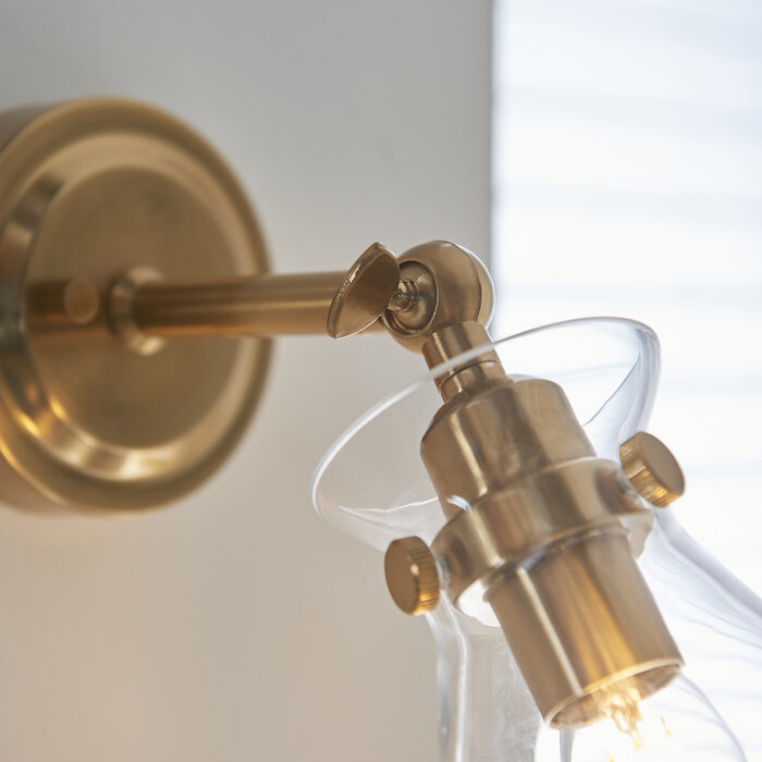 Caspia wall light - brass  and glass