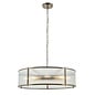 Morgan Ribbed Glass Large Single Tier Chandelier - Antique Brass