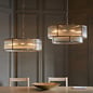 Morgan Ribbed Glass Large Single Tier Chandelier - Antique Brass