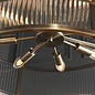 Morgan Large Ribbed Glass Chandelier - Antique Brass