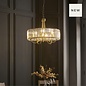 Berenice 5 light pendant  - brass and glass