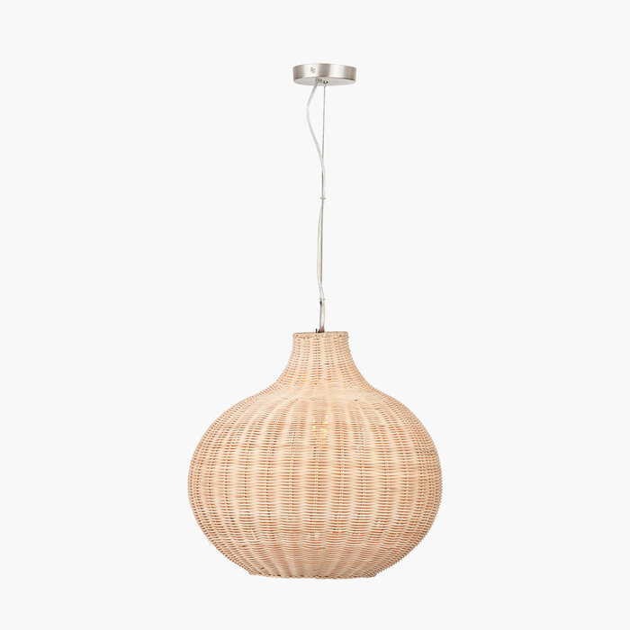 Rita - Rattan Teardrop Pendant