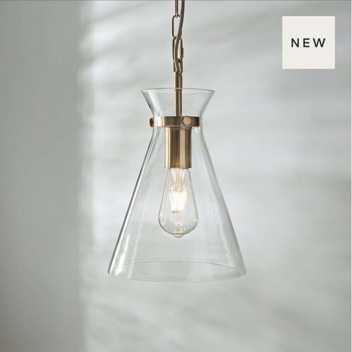 Caspia pendant - brass  and glass