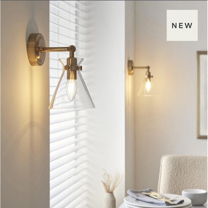 Caspia wall light - brass  and glass