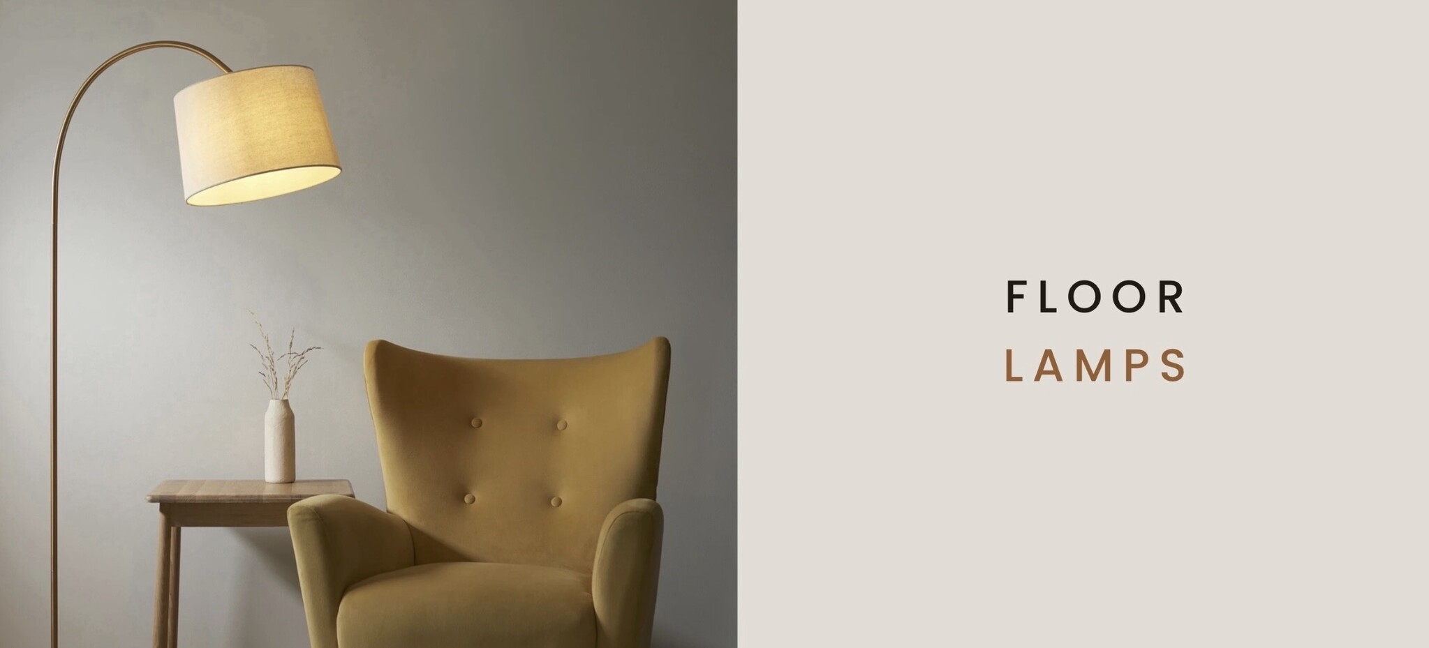 Modern floor lamps for living room featuring wooden and tripod designs in a styled interior