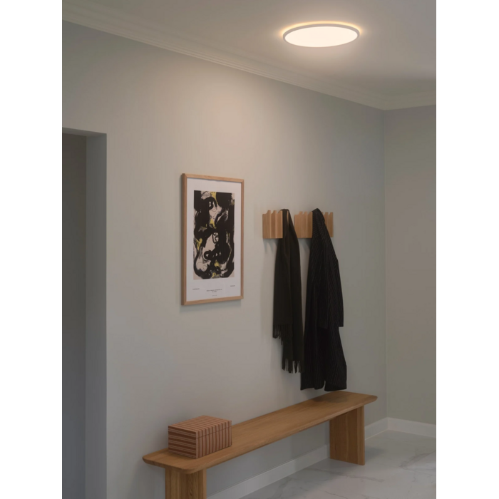 Ida - Kitchen & Bathroom Ultra-Slim LED Flush Ceiling Light - White - IP54 - Large - Dimmable