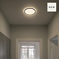 Ida - Kitchen & Bathroom Ultra-Slim LED Flush Ceiling Light - Black - IP54 - Small