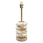 Lapis Cream Table Lamp - Marble and Brass with Linen Mix Shade