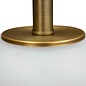 Luna Table Lamp -  Frosted White Glass and  Brass with Opal Shade with Gold Lining