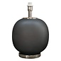 Luna Table Lamp -  Frosted Black Glass and  Nickel with Opal Shade with Gold Lining