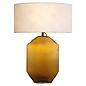 Juno Table Lamp Base in Yellow-Tinted Glass - Base Only