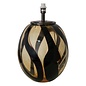 Amazonia Table Lamp - Amber Glass and Black with Gold-Lined Soft Latte Shade