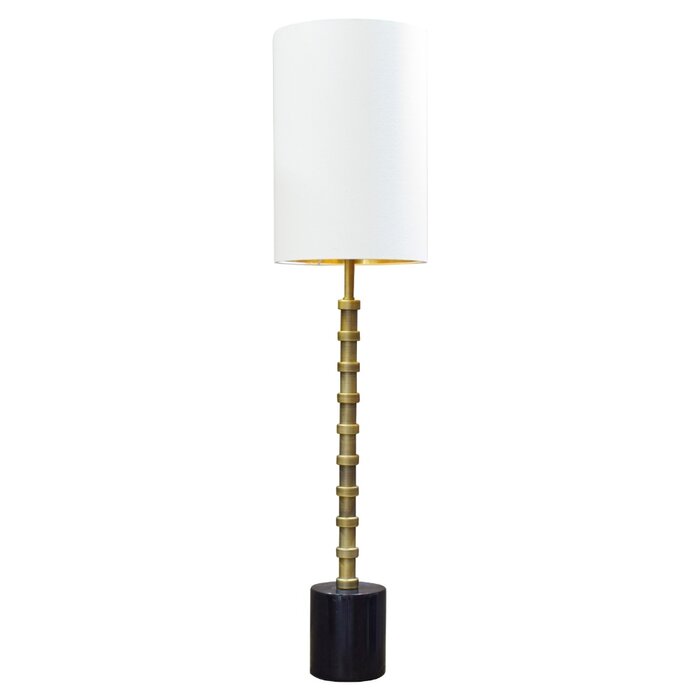 Artemis Table Lamp - Brass and Black with Opal Shade