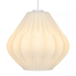 Maluca — Pleated Opal Glass Pendant Light — White — 29cm