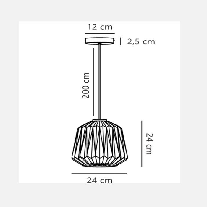 Elbie — Pleated Opal Glass Pendant Light — White — 24cm