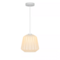 Elbie — Pleated Opal Glass Pendant Light — White — 24cm