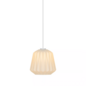 Elbie — Pleated Opal Glass Pendant Light — White — 24cm