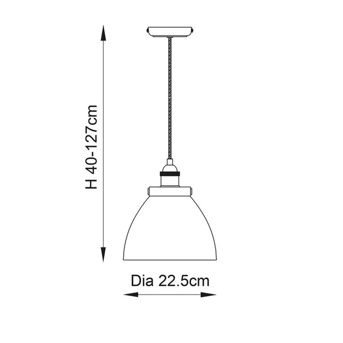 Resto — Industrial Clear Glass Pendant Light — Brushed Copper — 22cm