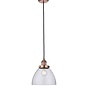 Resto — Industrial Clear Glass Pendant Light — Brushed Copper — 22cm