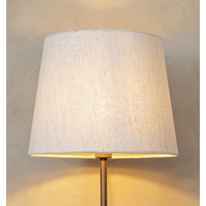 Lapis Cream Table Lamp - Marble and Brass with Linen Mix Shade