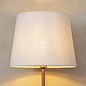 Lapis Table Lamp -  Alabaster and Bronze with Linen Mix Shade