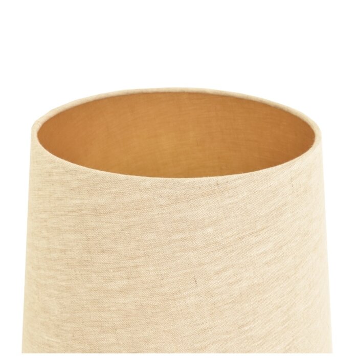 Lapis Table Lamp -  Alabaster and Bronze with Linen Mix Shade