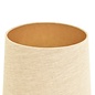 Lapis Table Lamp -  Alabaster and Bronze with Linen Mix Shade