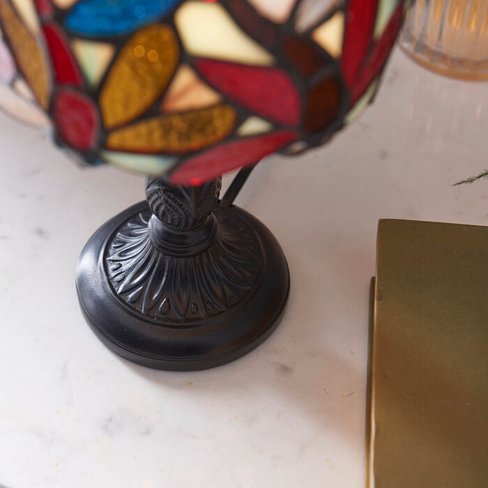 Lorette — Tiffany Style Mini Table Lamp — Stained Glass — 15cm