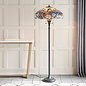 Sullivan — Tiffany Style Floor Lamp — Stained Glass — Satin Black — 56cm