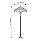Sullivan — Tiffany Style Floor Lamp — Stained Glass — Satin Black — 56cm