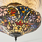 Sullivan — Tiffany Style Semi Flush Ceiling Light — Stained Glass — 40cm