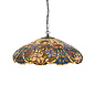 Sullivan Large Tiffany Style Pendant Light — Floral Stained Glass