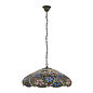 Sullivan Large Tiffany Style Pendant Light — Floral Stained Glass